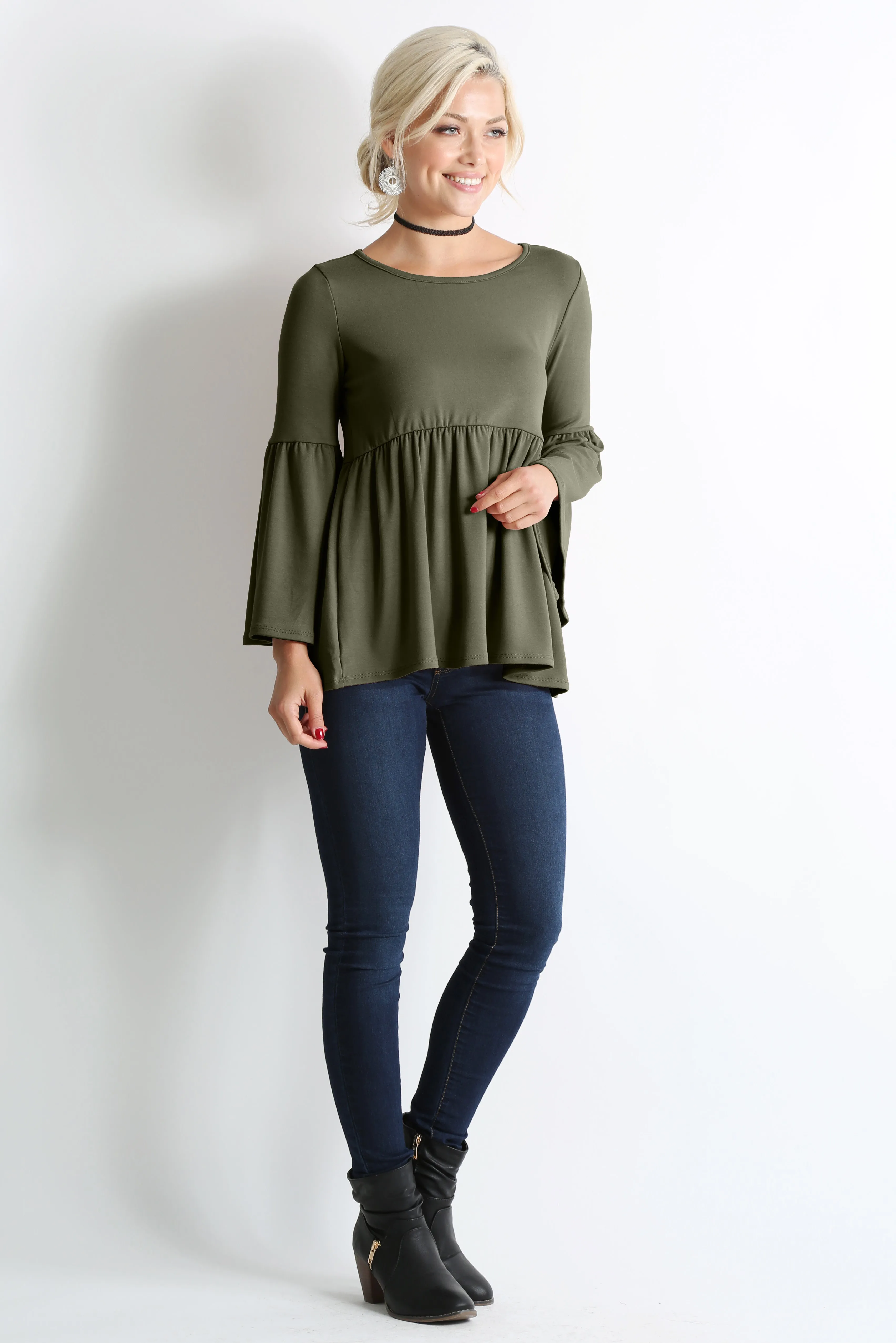 Pine For Peplum Babydoll Top