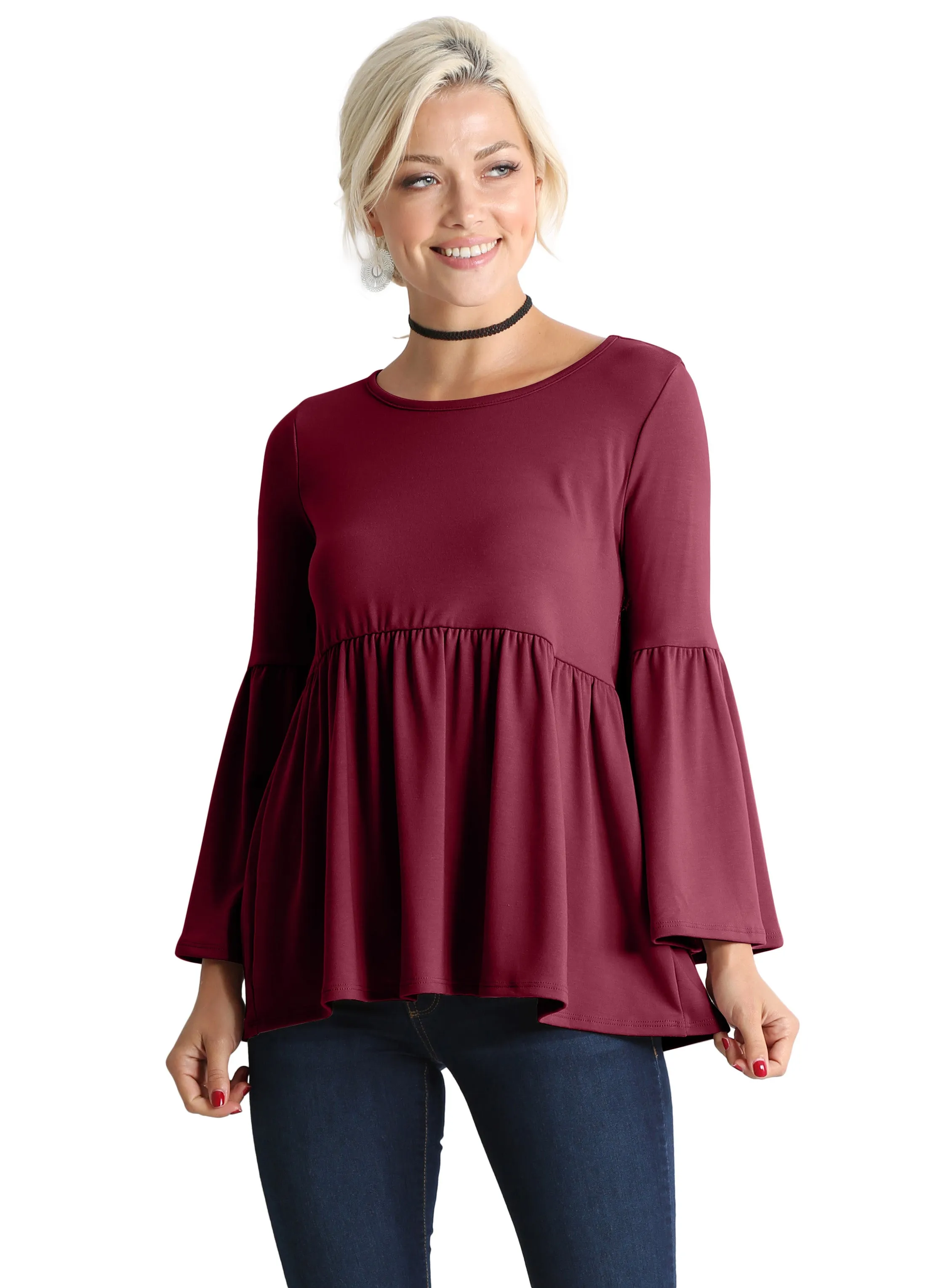 Pine For Peplum Babydoll Top