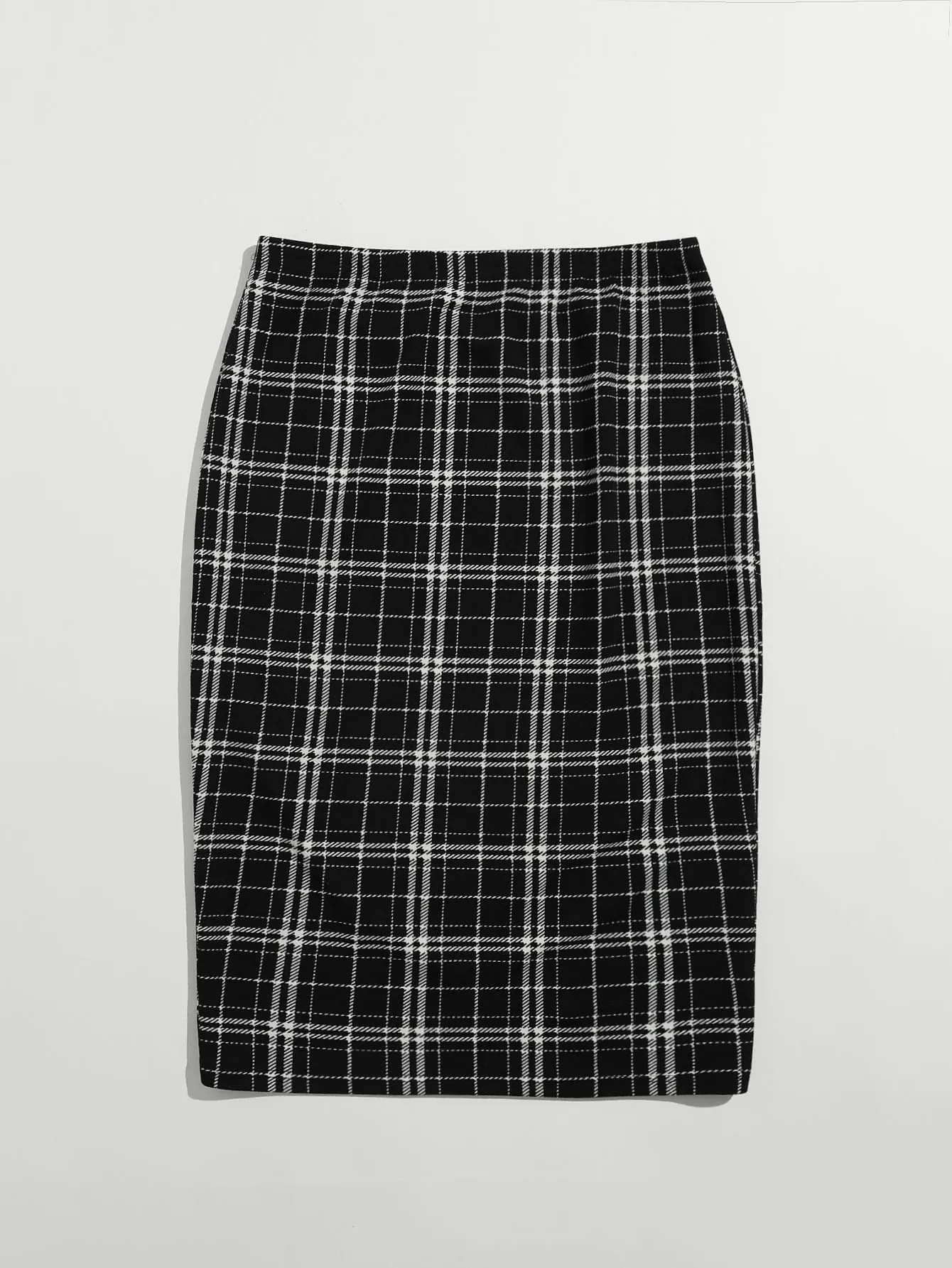 Plaid Midi Plus Size Skirt