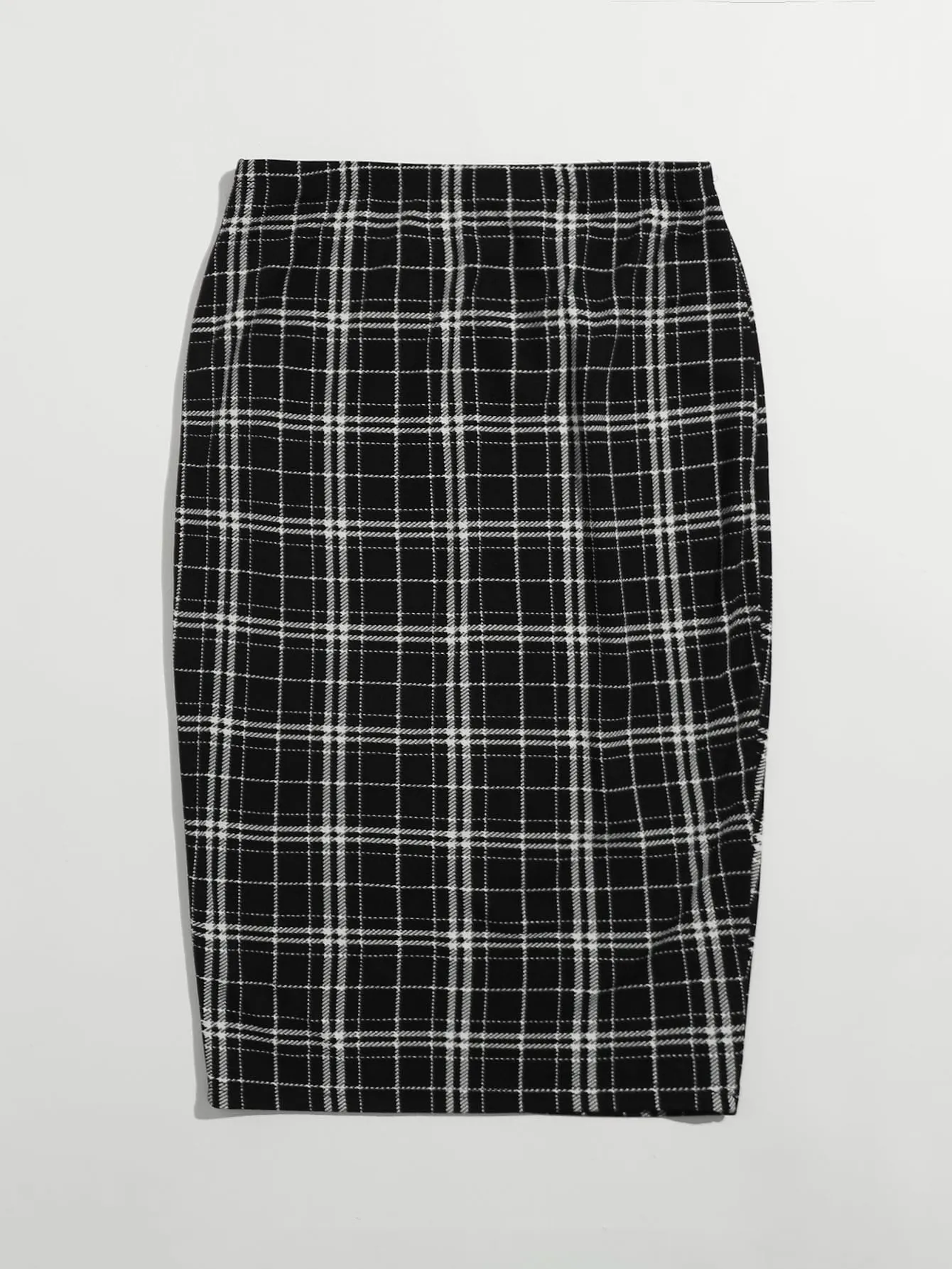 Plaid Midi Plus Size Skirt