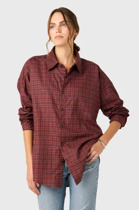 PLAID SUNDAY SHIRT IN RASPBERRY