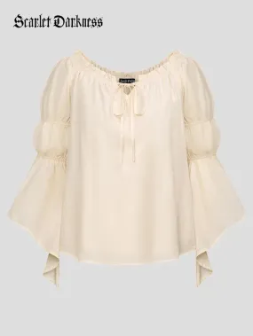 Renaissance Off Shoulder Tops Long Virago Sleeve Tops