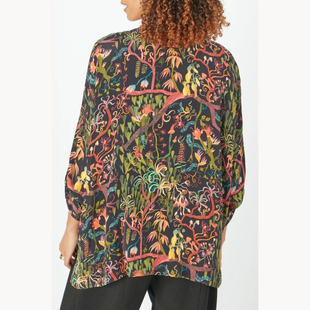 Sahara Faraway Jungle Silk Boxy Shirt