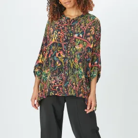 Sahara Faraway Jungle Silk Boxy Shirt