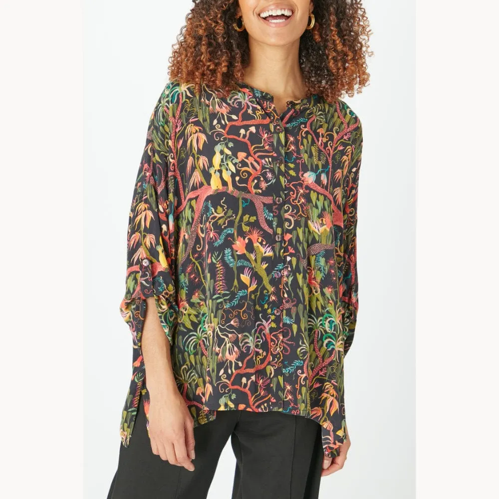 Sahara Faraway Jungle Silk Boxy Shirt