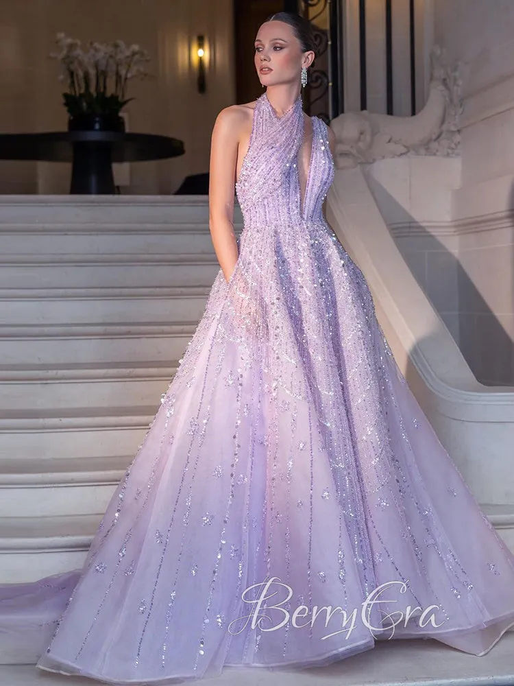 Sexy Luxury Handmade Beaded Prom Dresses, A-line Prom Dresses, 2023 Newest Prom Dresses, Evening Dresses