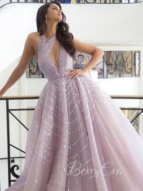 Sexy Luxury Handmade Beaded Prom Dresses, A-line Prom Dresses, 2023 Newest Prom Dresses, Evening Dresses