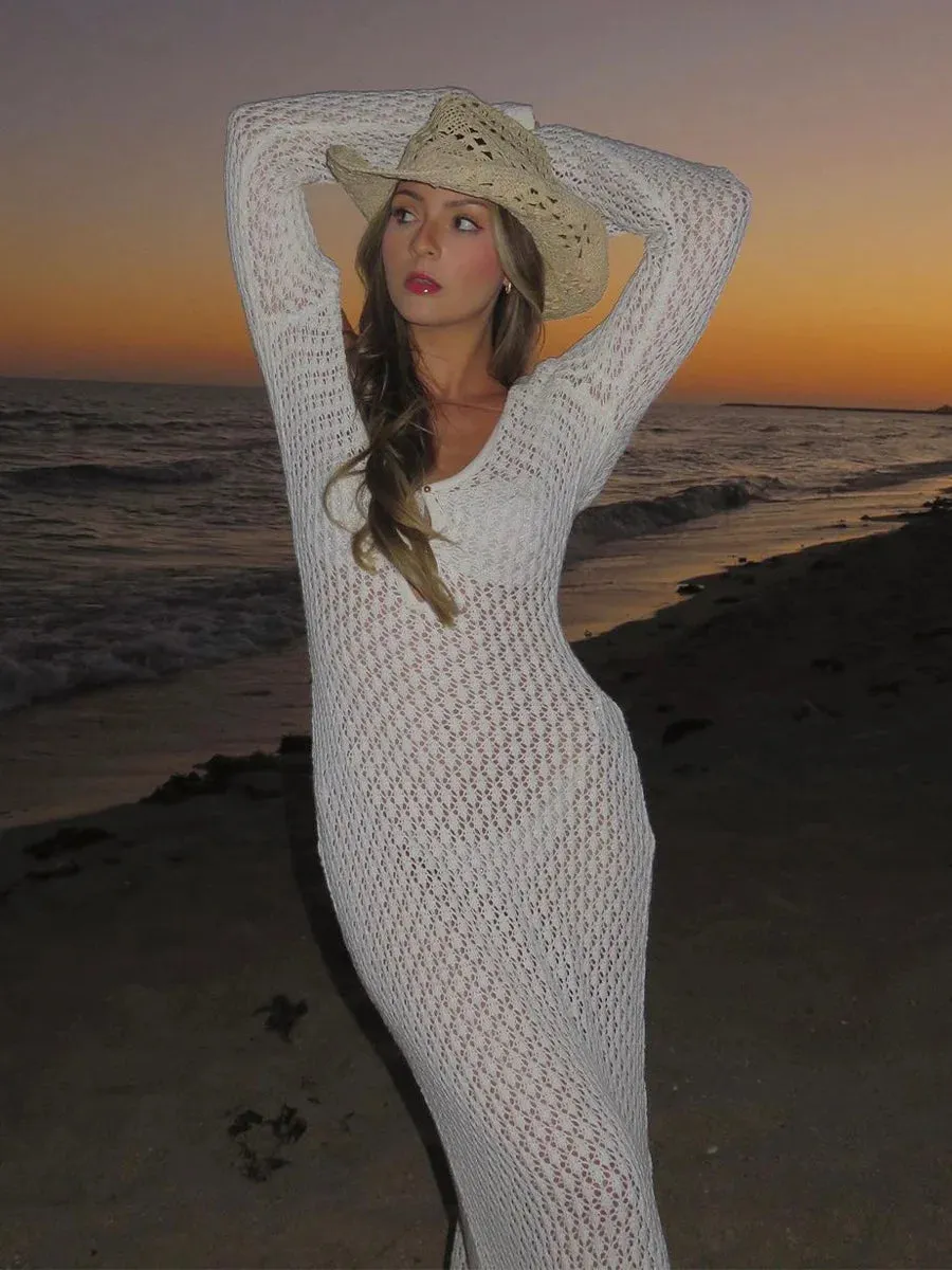 Sexy See-Through Hollow-Out Beach Knitwear | Mermaid