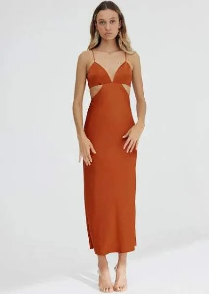 Significant Other Orange Maxi Dress