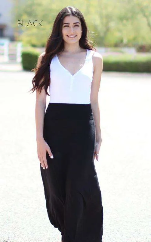 Solid Maxi Skirt | S-XL