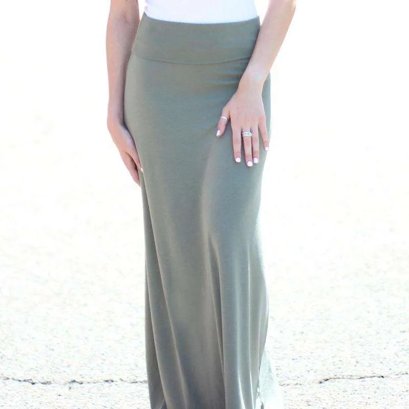 Solid Maxi Skirt | S-XL