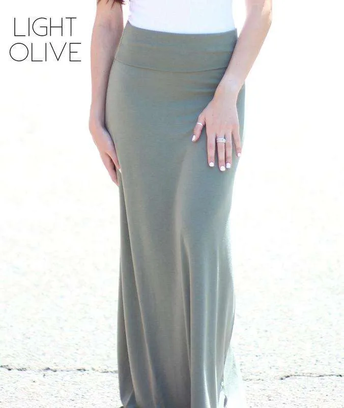 Solid Maxi Skirt | S-XL