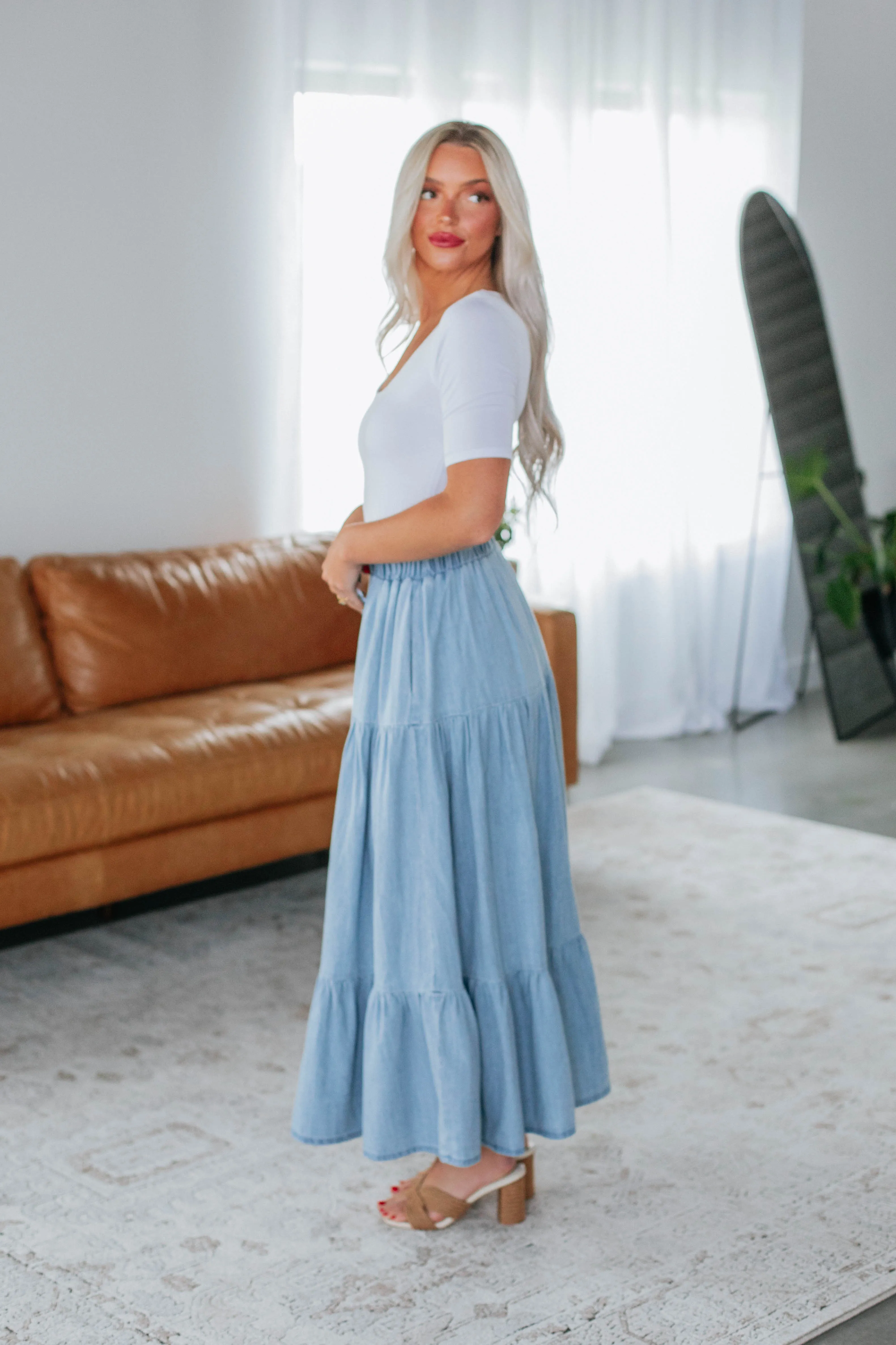 Sonni Denim Maxi Skirt