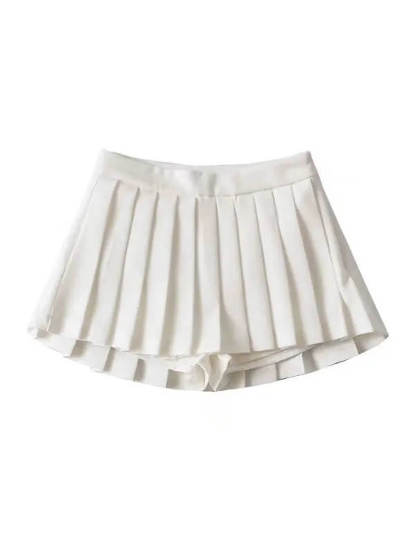 Spicy mini pleated skirt