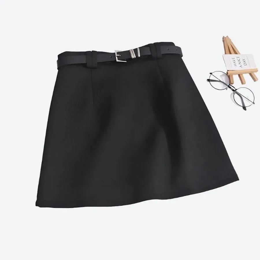 Stylish A-Line Belted Skirts