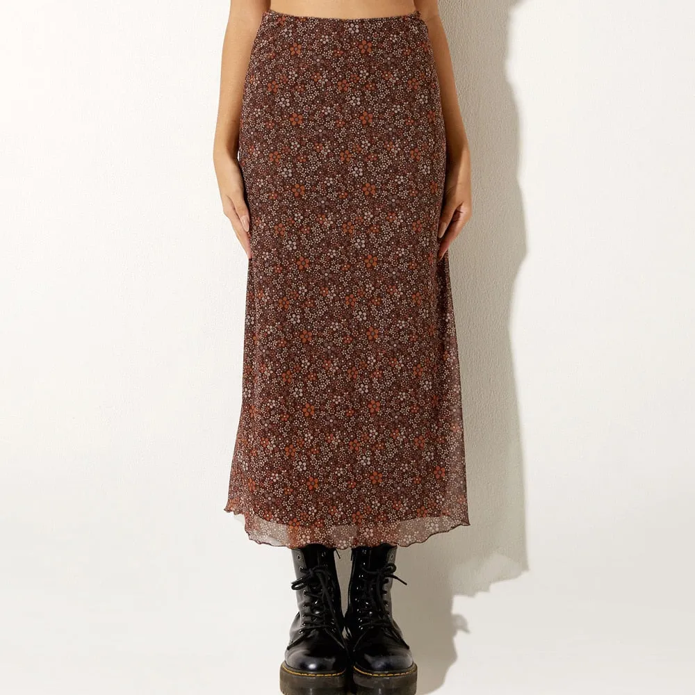 Summer Print A-Line Skirt