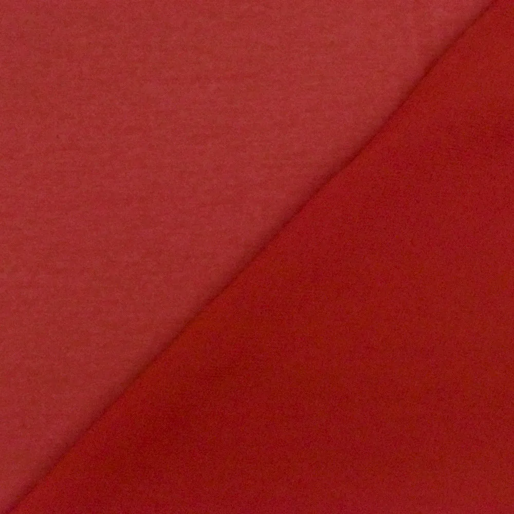 Tangerine Red Solid Silk Chiffon Woven Fabric