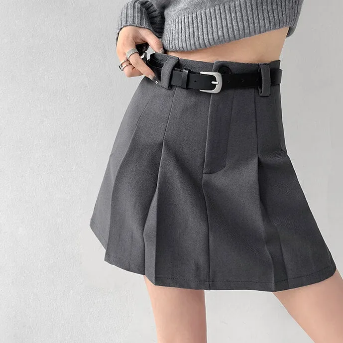 Vintage belt A-line skirt